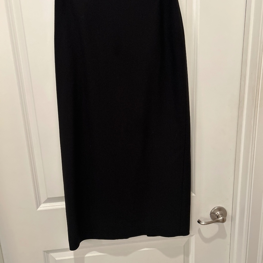 Classiques Entier Full length, black wool pencil skirt, Size 8.